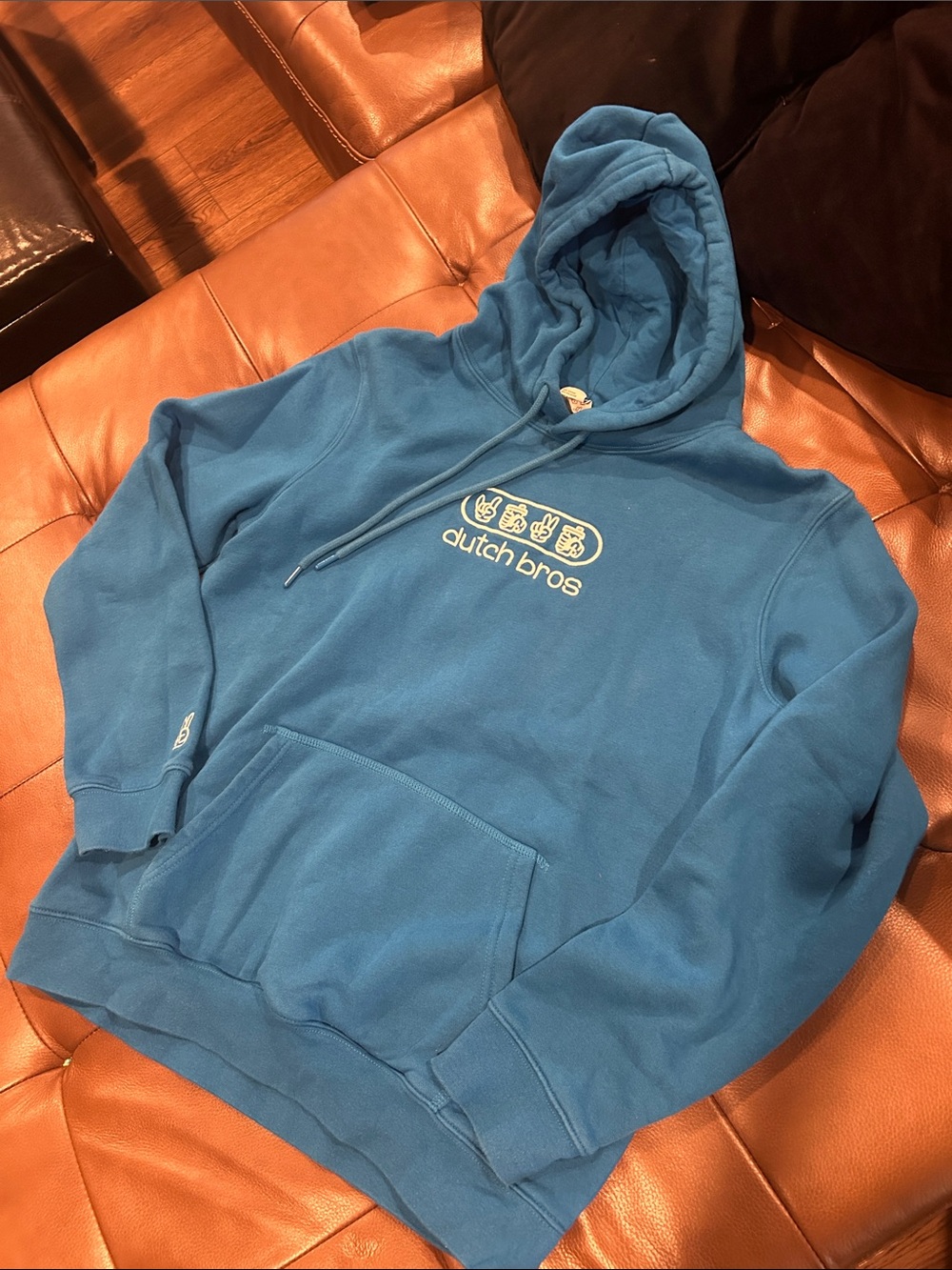 Dutch Bros Blue Logo Hooded Pullover Sweatshirt